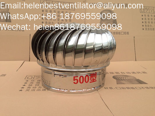 Good price Ventilador turbo de telhado de 500 mm para oficina de aço inoxidável on-line