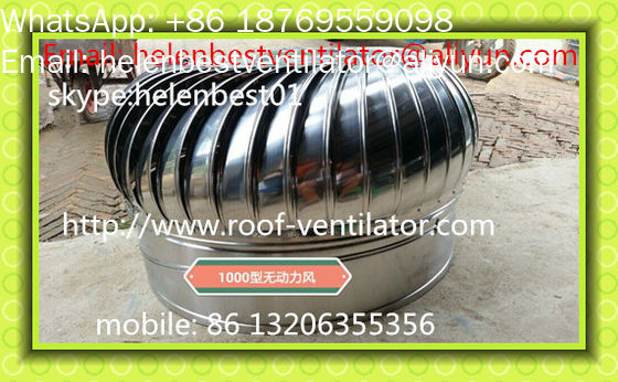 Good price Ventilador turbo de telhado de 1000 mm movido pelo vento para aço inoxidável de armazém on-line