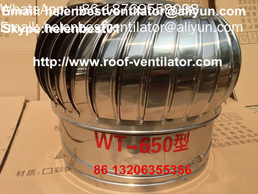 Good price 650 mm ventilador para turbina eólica de telhado de aço inoxidável 304 on-line