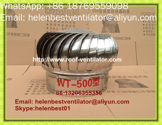 Good price Ventilador de turbina de telhado de 500 mm, de aço inoxidável para oficina on-line