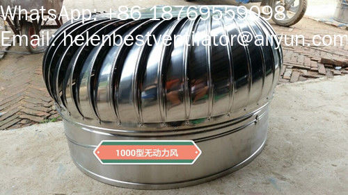 Good price Ventilador turbo do telhado de 1000 mm para oficina de aço inoxidável on-line